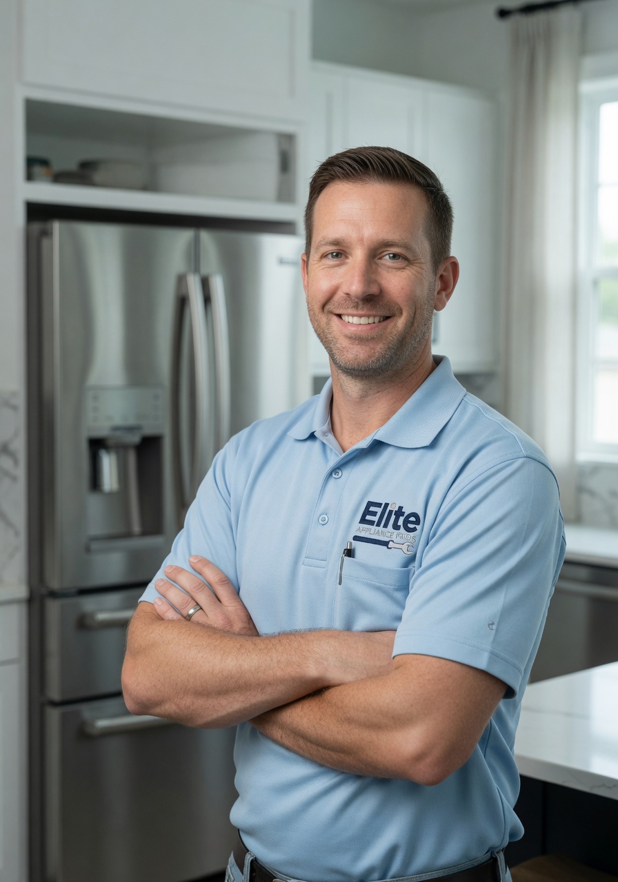 Factory-trained Viking appliance repair technician on the job in NYC